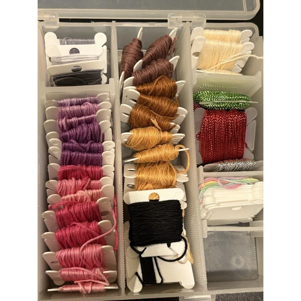 Embroidery Floss & Bracelet String Thread with Organizer Storage Box